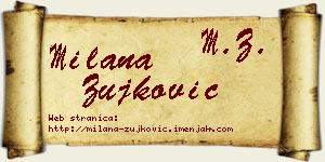 Milana Žujković vizit kartica
